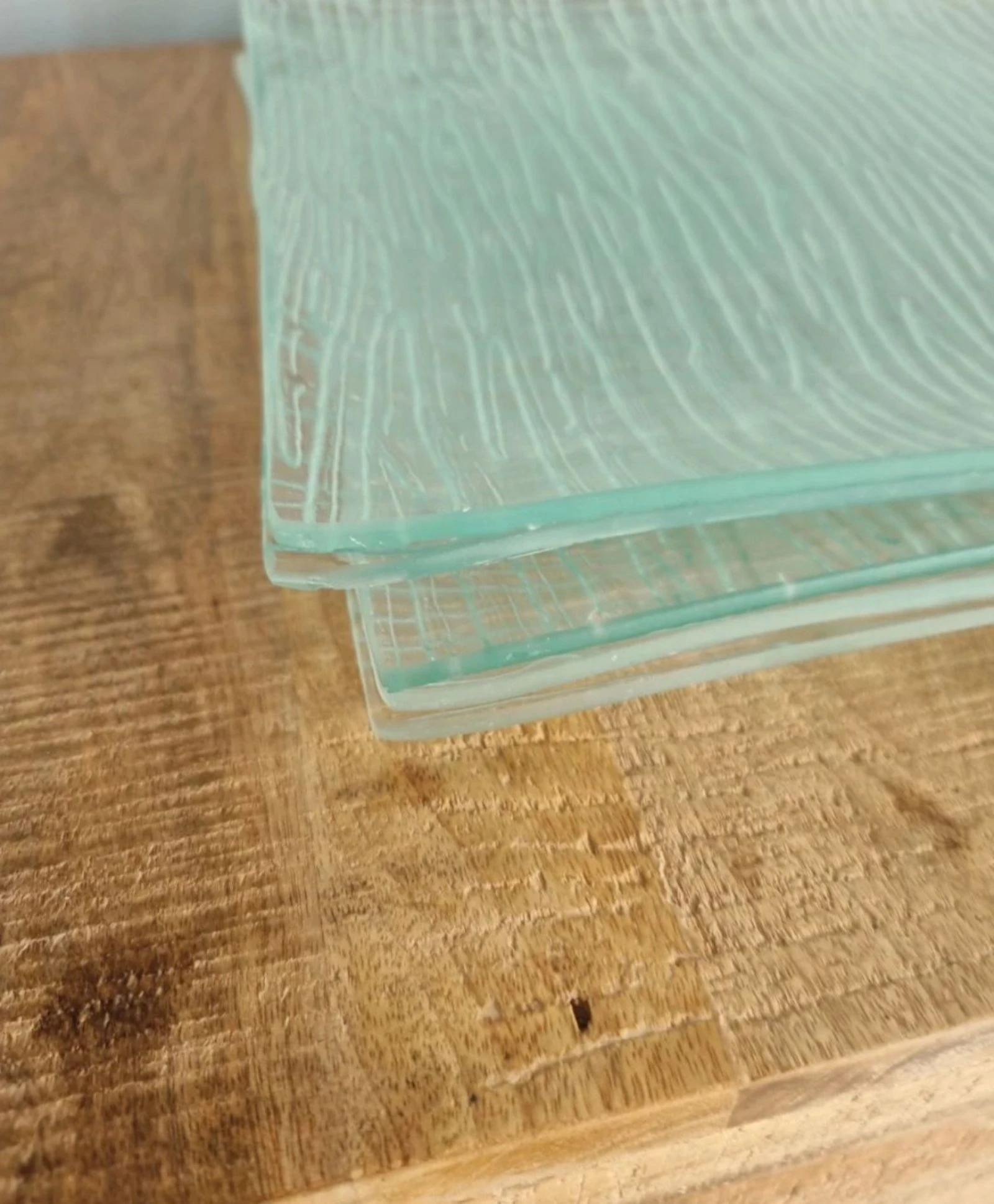 6 grandes assiettes carrées en verre design - 26x26 cm – photo 4